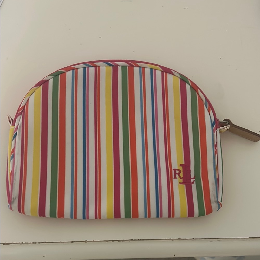 Ralph Lauren Multicolor Striped makeup bag